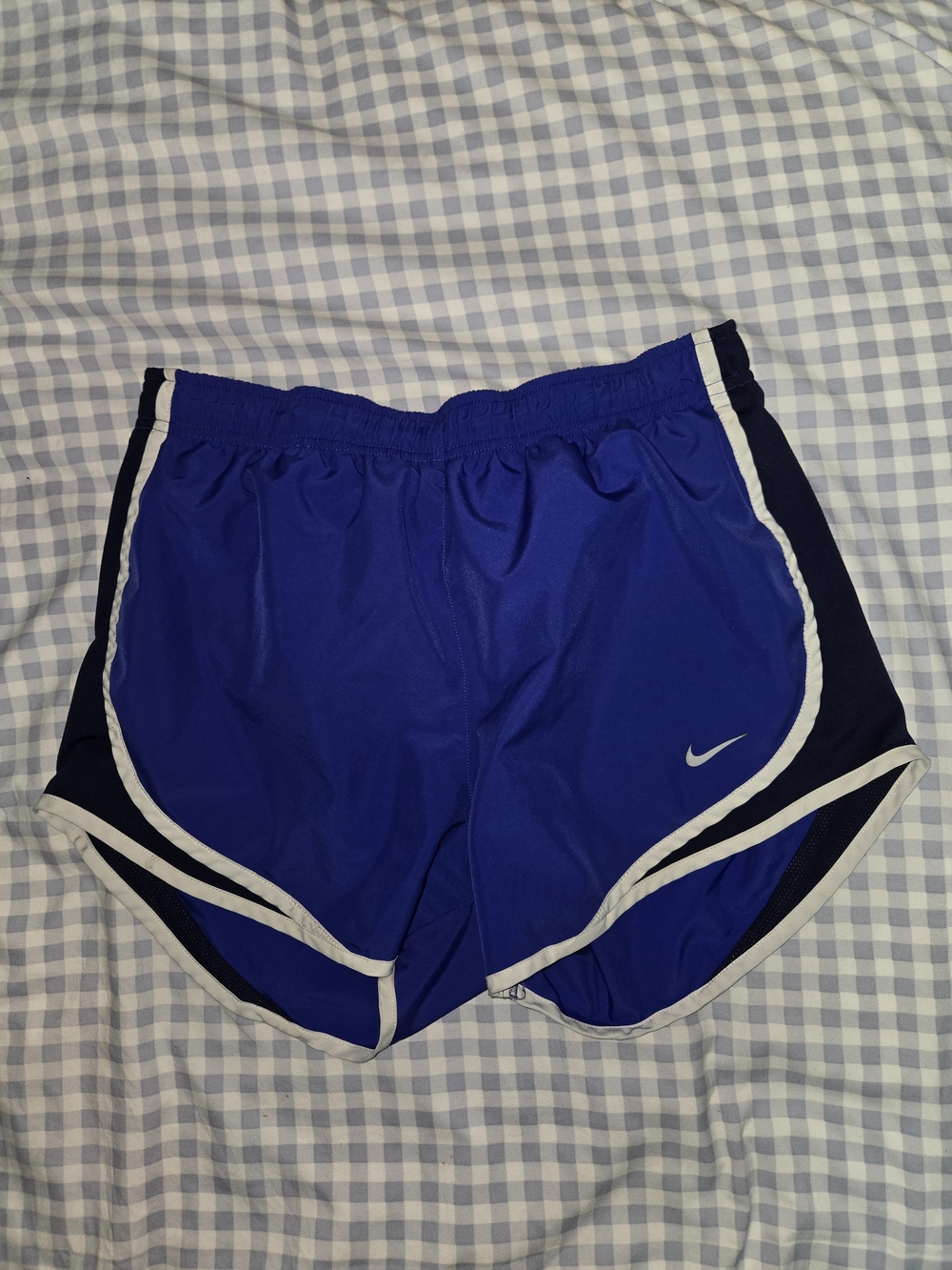 Nike Women's Royal Blue Athletic Shorts with White Trim